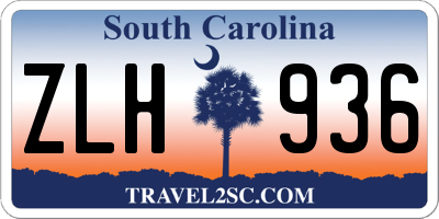 SC license plate ZLH936