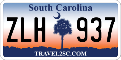 SC license plate ZLH937