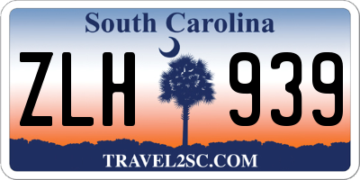 SC license plate ZLH939