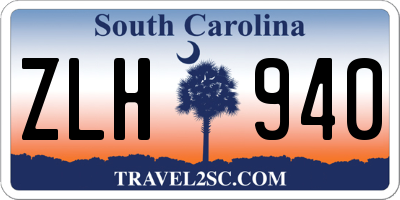 SC license plate ZLH940