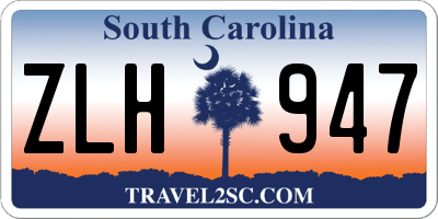 SC license plate ZLH947