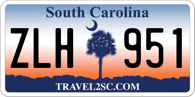 SC license plate ZLH951