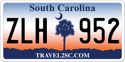 SC license plate ZLH952