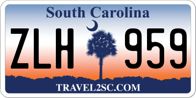 SC license plate ZLH959