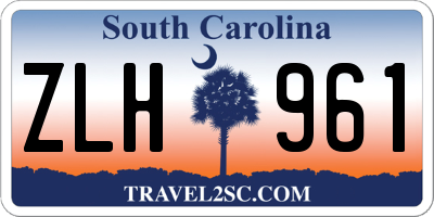 SC license plate ZLH961