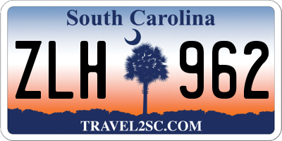 SC license plate ZLH962