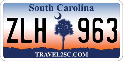 SC license plate ZLH963