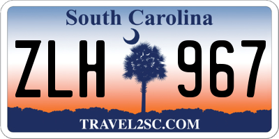 SC license plate ZLH967