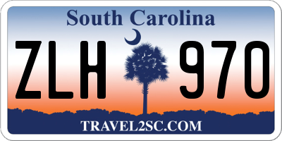 SC license plate ZLH970