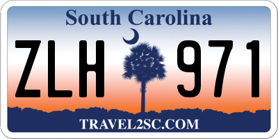 SC license plate ZLH971