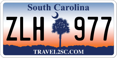 SC license plate ZLH977