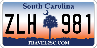 SC license plate ZLH981