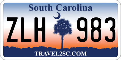 SC license plate ZLH983