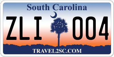 SC license plate ZLI004