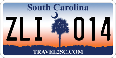 SC license plate ZLI014