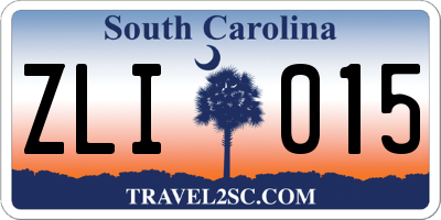 SC license plate ZLI015