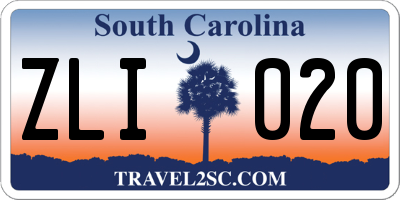 SC license plate ZLI020