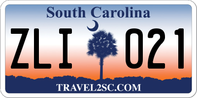 SC license plate ZLI021