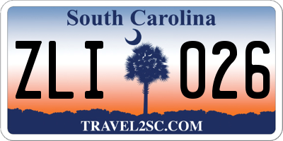 SC license plate ZLI026