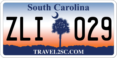 SC license plate ZLI029