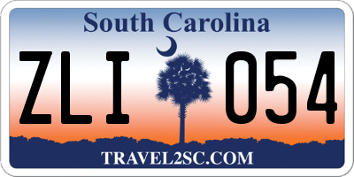 SC license plate ZLI054