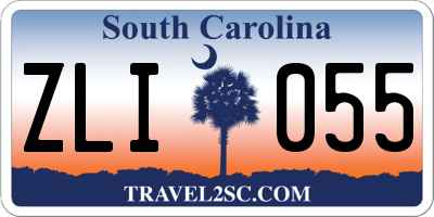 SC license plate ZLI055