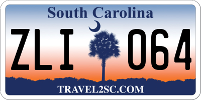 SC license plate ZLI064