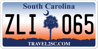 SC license plate ZLI065