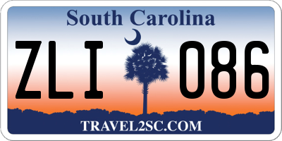 SC license plate ZLI086