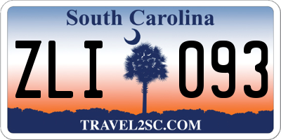 SC license plate ZLI093