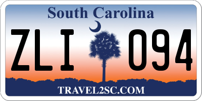 SC license plate ZLI094