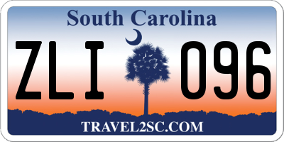 SC license plate ZLI096