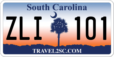 SC license plate ZLI101