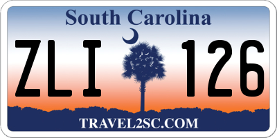 SC license plate ZLI126