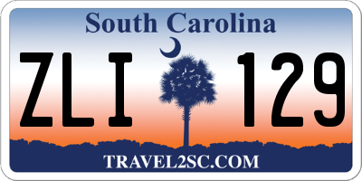 SC license plate ZLI129