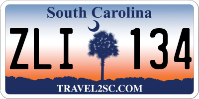 SC license plate ZLI134