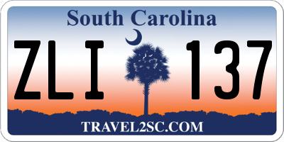 SC license plate ZLI137