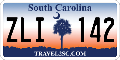 SC license plate ZLI142