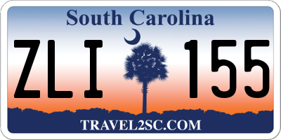 SC license plate ZLI155