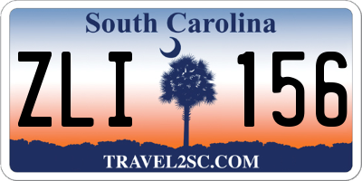 SC license plate ZLI156