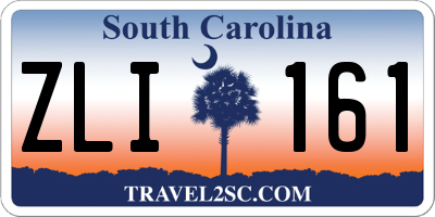 SC license plate ZLI161