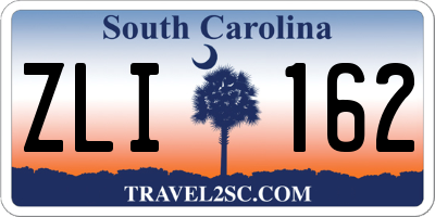 SC license plate ZLI162