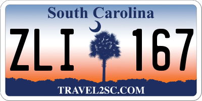 SC license plate ZLI167