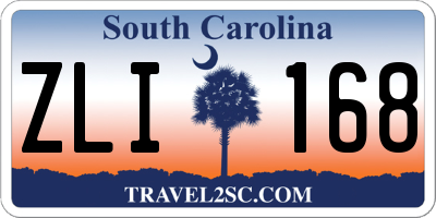 SC license plate ZLI168
