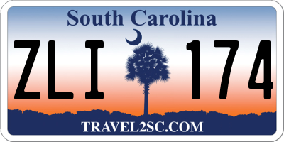 SC license plate ZLI174