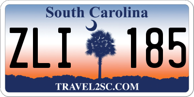 SC license plate ZLI185