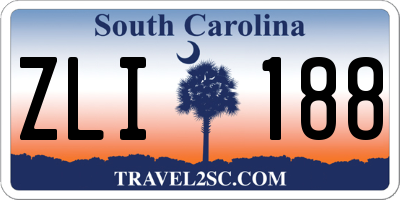 SC license plate ZLI188