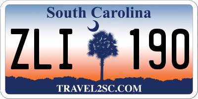 SC license plate ZLI190