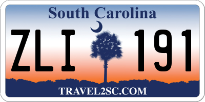 SC license plate ZLI191
