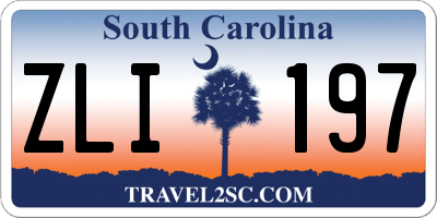 SC license plate ZLI197